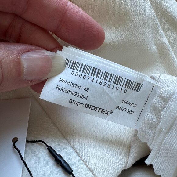 ZARA High-Waisted Skort in Oyster White Size XS New with Tags NWT 🤍 - Picture 13 of 14